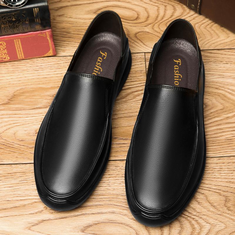 Ekte Skinn Herresko Slip On Loafers Fritidssko i Skinn Komfortable Kvalitets Flats Herresko
