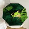 Jungle Adventure Frog Print Umbrella: Automatic Opening & Closing, Outdoor Protection, Lightweight and Durable for Travel, Unique Gift Idea 063