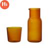 Japanese Style Transparent Candy Color Glass Teacup Set Simple Heat-Resistant Drinking Juice Cup With Tea Pitcher Water Bottle