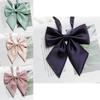 Pink Feather Jk Solid Color Collar Bow Tie For Japanese School Uniforms Women