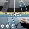 6pcs Glossy Black Exterior Door Window Pillar Posts Molding Cover Panel Trim Stickers Side Door Window Cover Trim Kits for Honda Civic 11th Gen  