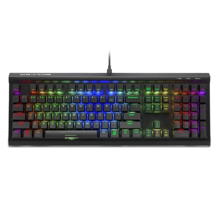 Clavier Gaming - SHARKOON - SKILLER SGK60 - Mécanique - Rétroéclairé RGB - USB