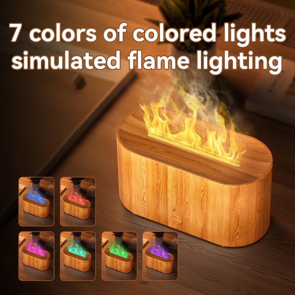 1PC Colorful Gradual Change Flame Aromatherapy Machine Humidifier Essential Oil Diffuser Home Office USB