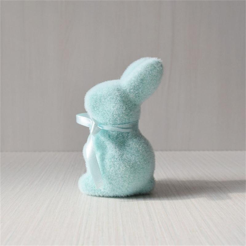 Artificial Moss Rabbit Sculpture With Plush Texture Ideal For Bookshelf Centerpieces Or Gift Decorative Ornament