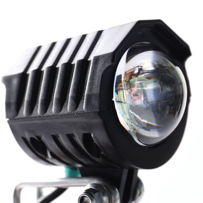 

2 в 1 Велосипедный фонарь Фара Вход DC 36V 48V 60V Рулевая фара для электросамоката Светодиодная передняя фара для электросамоката с гудком