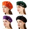 Embroidered Halloween Beret for Adults and Teens, Soft Fabric Hat for Party Dressing, Photos, and Fall Wear Style
