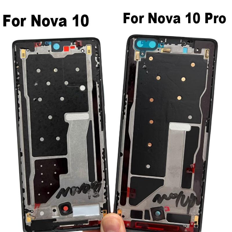 For Huawei Nova 10 Pro Middle Frame Housing LCD Front Bezel Chassis Faceplate Replacement Repair Parts For Nova 10 Violet