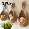 3pcs Wall Hanging Baskets Fruit and Vegetable Storage Hooks for Kitchen and Onion Rack Home and Restaurant Decoration Organizer