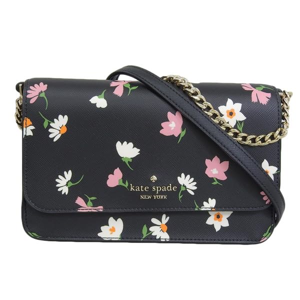 Kate Spade Shoulder Crossbody Outlet Black Madison Floral Waltz Small Flap Crossbody SM FLP CBODY KF477 Kate Spade Women's Bag, 2-Way, Bag, Handbag,