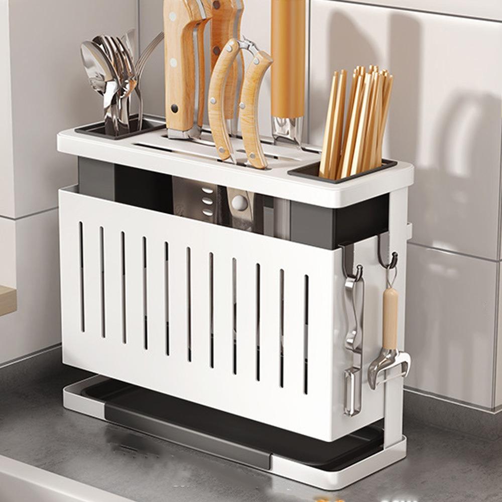 Detachable Kitchen Storage Rack Carbon Steel Cutlery Display Organizer Drain Rack  Home Storage