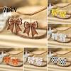 Sports-themed Jewelry 1 Pair Sports Ball Bow Hook Earrings 2D Acrylic Rugby Football Dangle Tennis Baseball Basketball Bowknot Drop Lovers Gifts