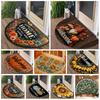 Flower Floral Welcome Rugs Boho Door Mat New Half Round Doormat  Indoor Outdoor