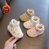 Girls' Winter Soft-Soled Cotton-Padded Boots for Toddlers, Fleece-Lined Baby Snow Boots, Ages 0-3 Years