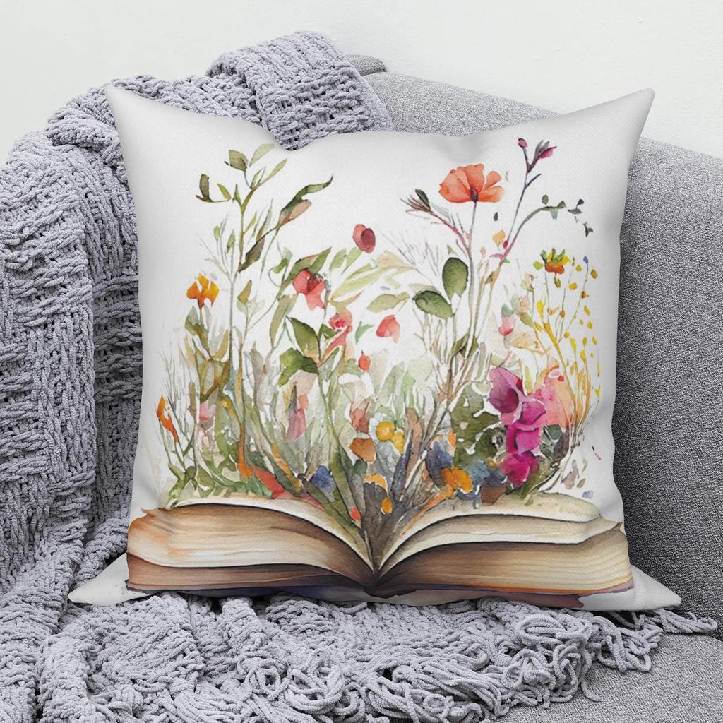 Modern Sofa Pillow Cover Living Home Decor Tropical Flower   Decorative Cushion  Throw