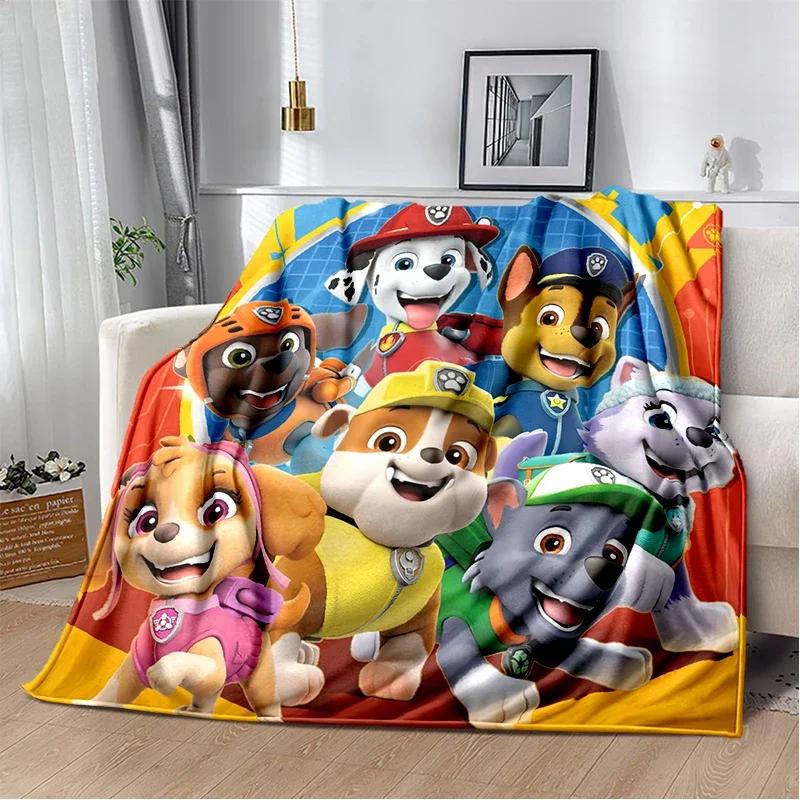3D P-Patrols Cartoon Dogs Gift Soft Plush Blanket,Flannel Throw Blanket for Living Room Bedroom Picnic Bed Sofa Cover