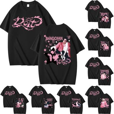 Women's And Men's Unisex Fashion Printed Round Neck Short Sleeve T-Shirt Pullover Top