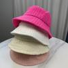 Fashion 2024 new women/men towel Bucket hat casual stripe monochrome sunscreen hat