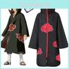 Elegante Traje de Cosplay Naruto Akatsuki Uchiha Itachi Robe Manto Para Fãs