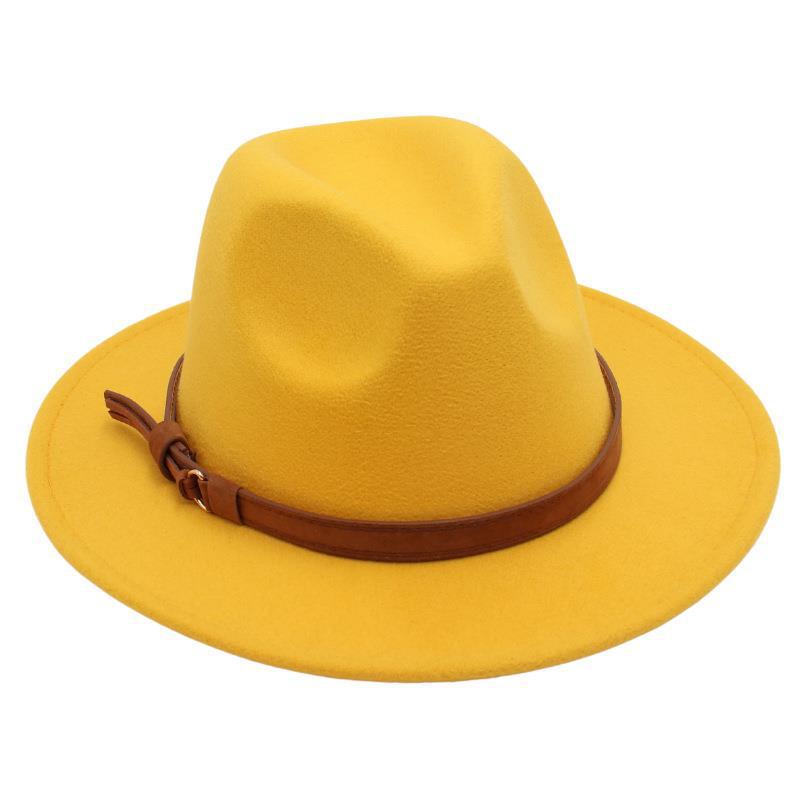 

Модний джентльменський капелюх-котелок ретро-джазовий капелюх для чоловіків і жінок, елегантний фетровий капелюх, пряжка, твідовий кепка, легкий розкішний стиль average size