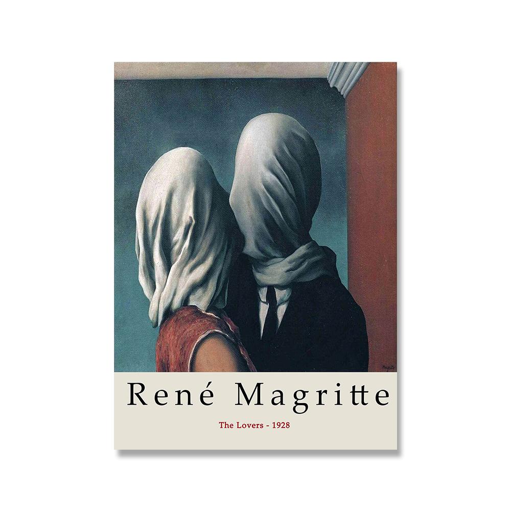 

Рене Магритт настенная живопись любители холст картины скандинавские постеры и принты настенные картины для гостиной украшение дома 50x70cm No Framed белый