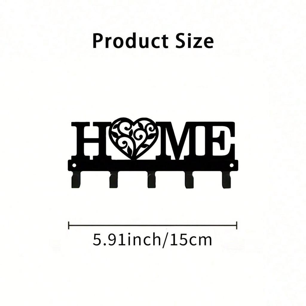 Iron Wall Hook Key Rack for Home Garage Kitchen Bathroom Entryway