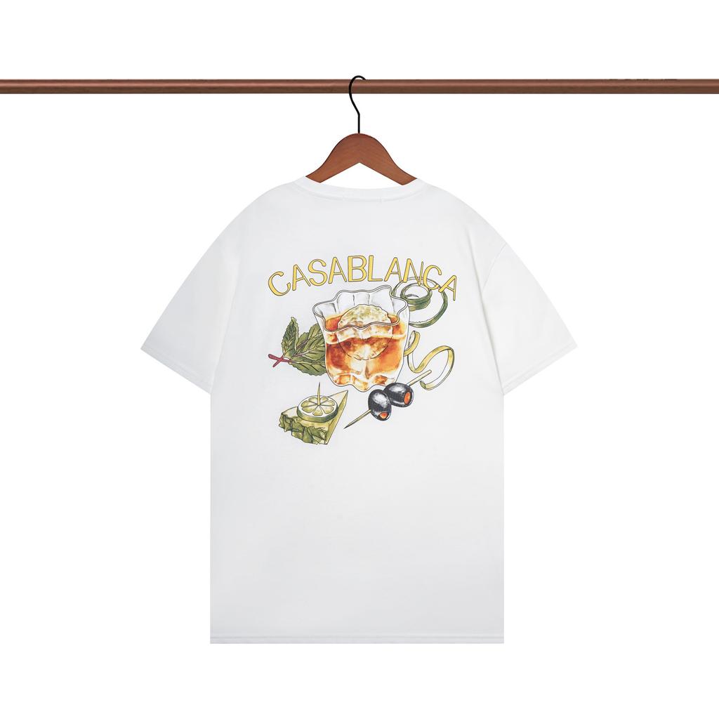 Casablanca 23 Frühling und Sommer Neuheit Fantasie Tor Sternenhimmel Schloss Casa Buchstaben Logo Kurzarm Partner T-Shirt