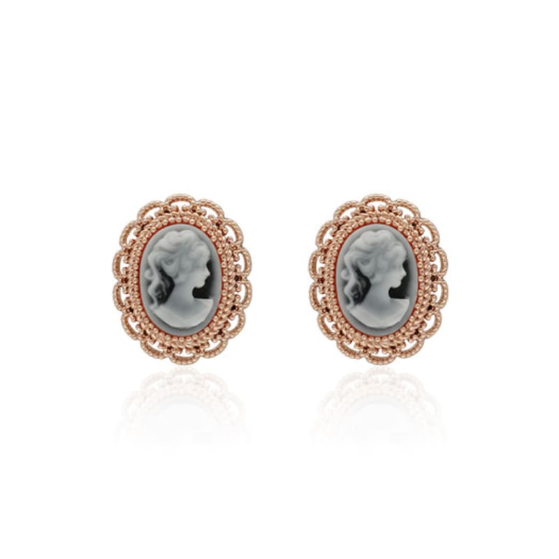 MELA BIANCA Anna Cameo Earrings M