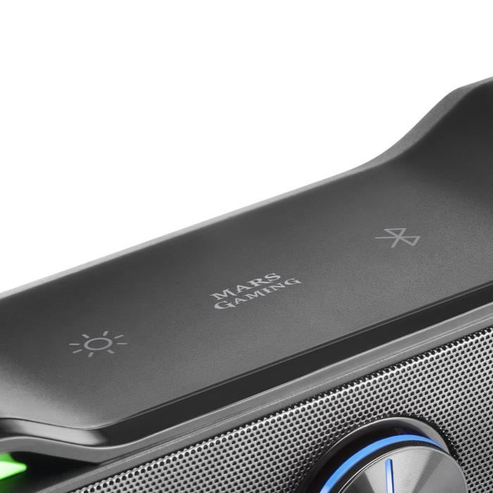 Barre de son mars gaming msbx noir - bluetooth 5.0 + jack 3.5 - dsp sound 10w - éclairage rgb dynamique