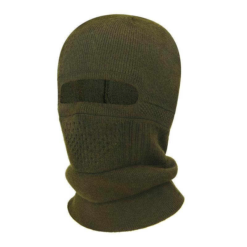 Winter Outdoor Verbundene Strickmütze Windschutz Warme Überzieh-Wollmütze