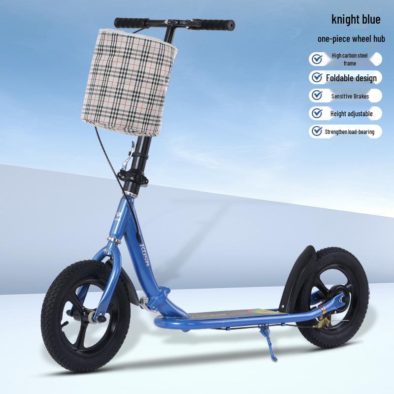 Folding Two-Wheel Scooter for Teens & Adults with Handbrake