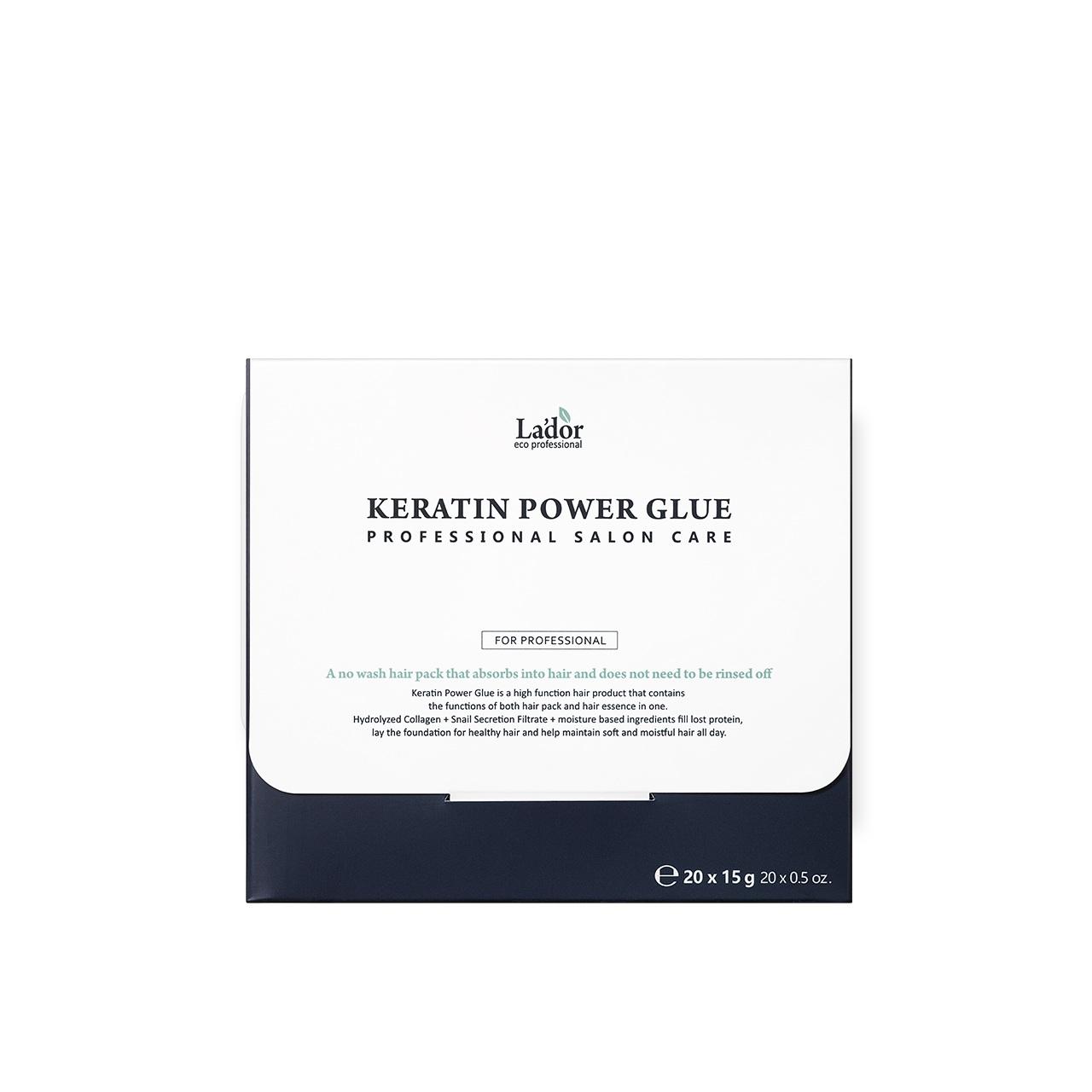 LADOR Keratin Power Glue Essence 15g x 20pcs Box No Wash Protein Bond Hair Repair Treatment