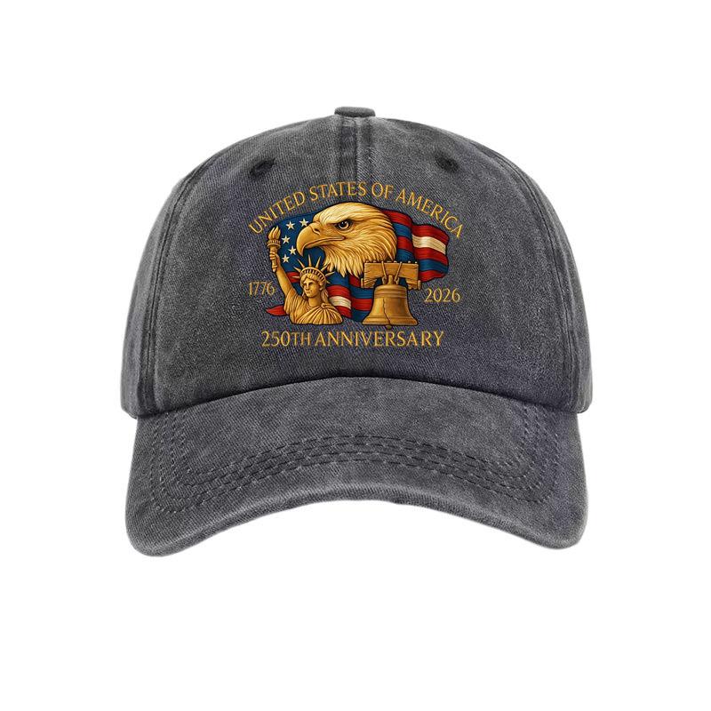 Usa 250Th Anniversary Commemorative Hat Usa Patriotic Baseball Cap Eagle Flag Embroidered Baseball Hats 250 Year Anniversary Adjustable