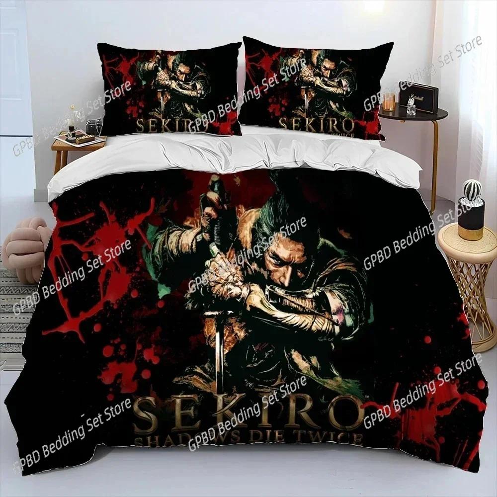 Comforter S-Sekiro Shadows Die Twice Game Bedding Set 3D Printed Suitable For Bedroom Kids Home Textile