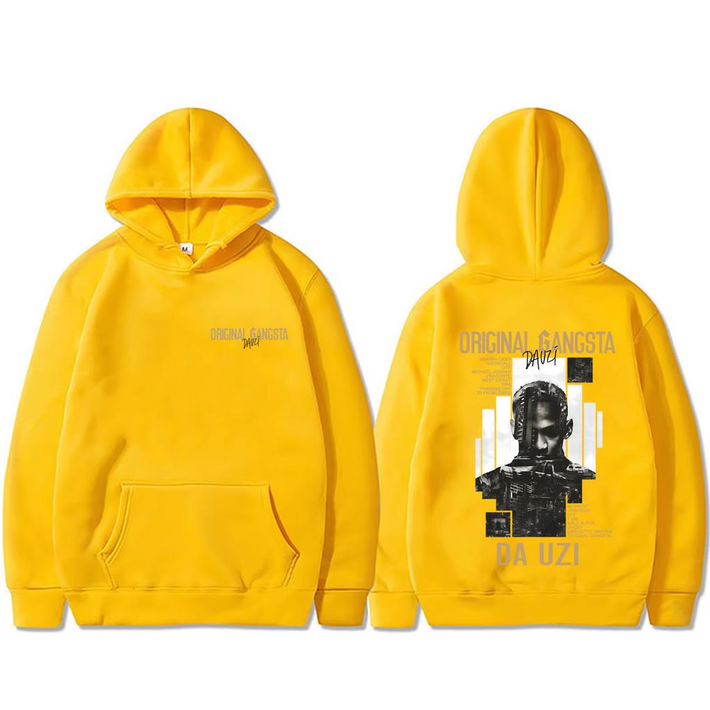 Rapper DA Uzi Original Gangsta Album Graphic Hoodie Men Women Hip Hop Fashion Pop Music Tracksuit Men's Hoodies