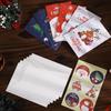 6 Teile/satz Frohe Weihnachten Karte Weihnachten Geburtstag Party Geschenk Karte Niedlichen Cartoon Halb-Gefaltet Karte Segen Nachricht Karte Mit Umschlag
