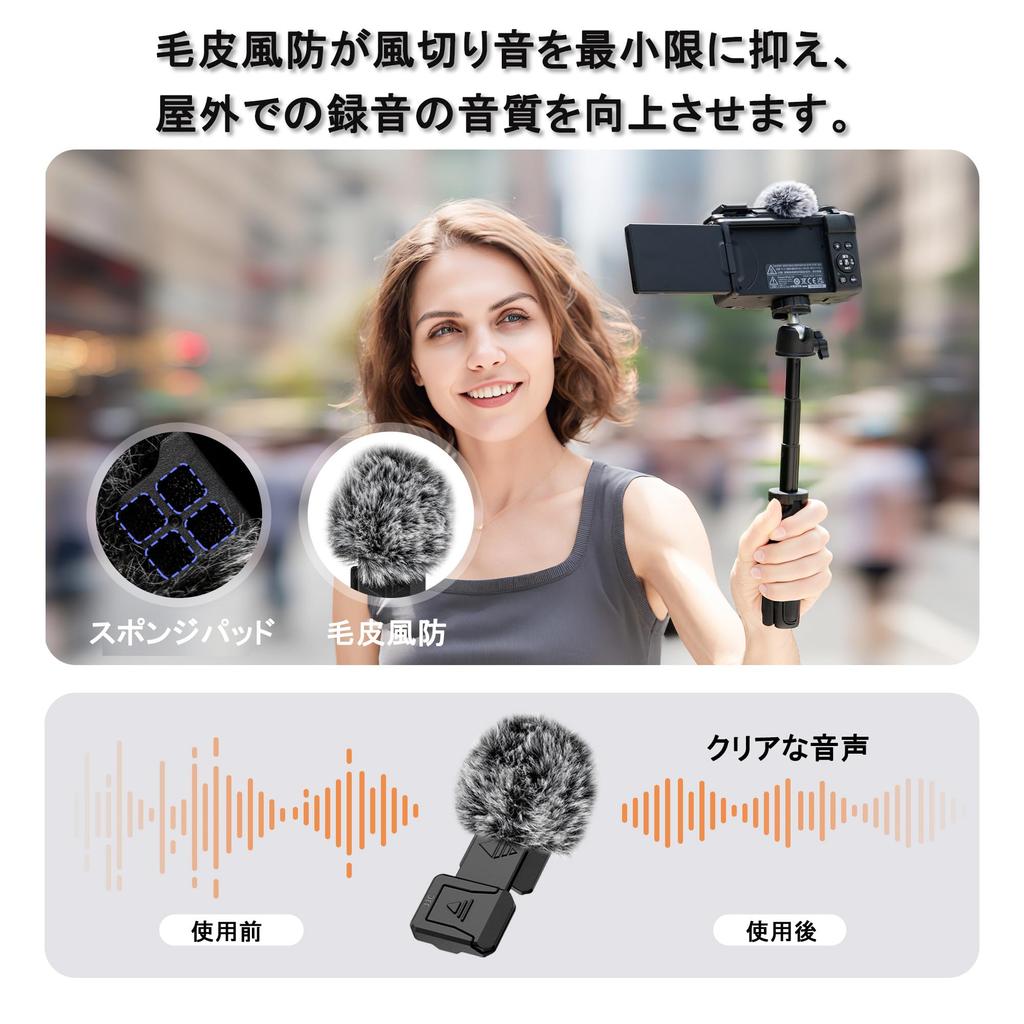 JJC Wind Muff for Canon PowerShot Cold Shoe Wind Muff with Hot Shoe Microphone Wind Cold Shoe and Hot Shoe Cap V1/PSV1, Cover, Muff, Mount,