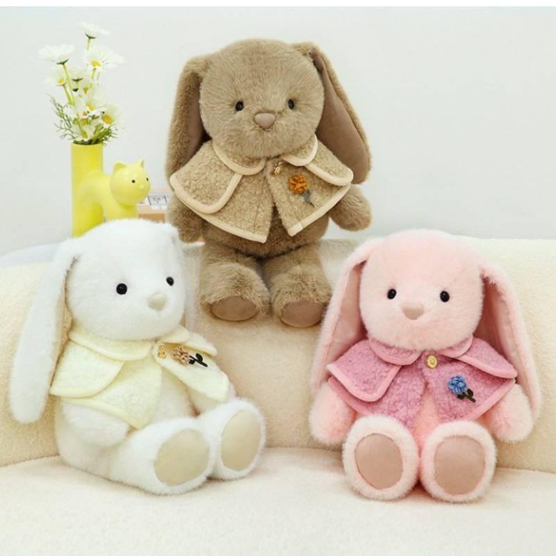 Ear Hanging Shawl Rabbit Plush Toy Clothes Can Be Disassembled Holiday Kids Gift