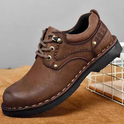 Mocassini da uomo in vera pelle vintage Scarpe casual da uomo Traspiranti Scarpe basse da guida Cuciture alla moda Scarpe da tempo libero da uomo Sneakers