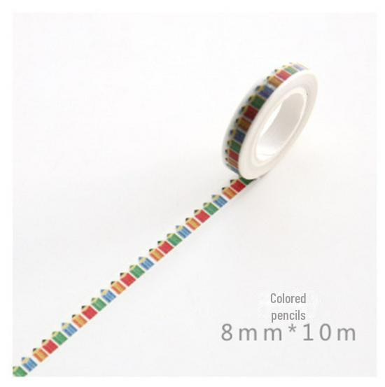 Mini Nastro Washi: Pratica Decorazione a Bordo Stretto per Quaderni e Collage.