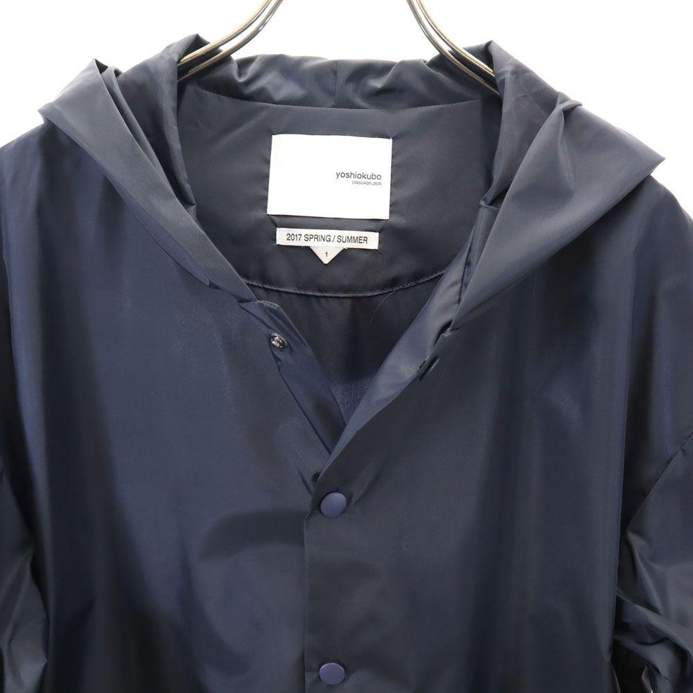 Yoshio Kubo Back Print Coat 1 Navy Hood Men's Used