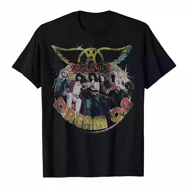 Smith Space Flight Band  Aerosmith  American Hard Rock Band  Straightforward Loose Mens and Womens ShortSleeved TShirt