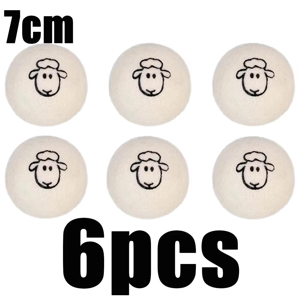 1-12pc 5/7cm Reusable Wool Laundry Dryer Ball Anti Winding Anti Wrinkle Cleaning Product Softener Laundry Quick-Dry Drying Balls