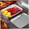 10 STÜCKE Mit Deckeln Aluminiumfolien-Schalen Einweg-Grill-Schüssel Neue Folien-Lebensmittelbehälter Backen