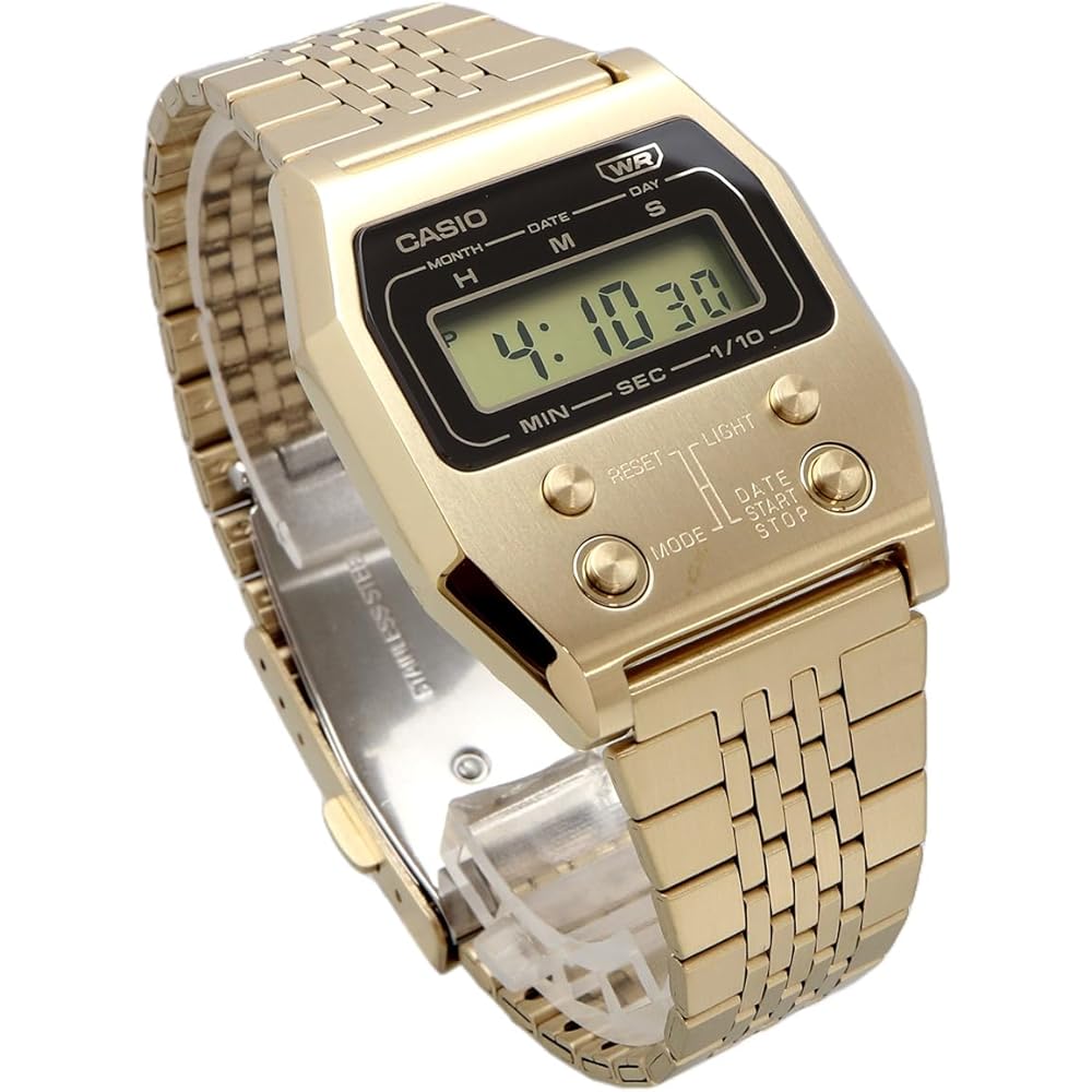 Casio Vintage Series A1100G-5 Unisex Digital Watch Gold Retro Design