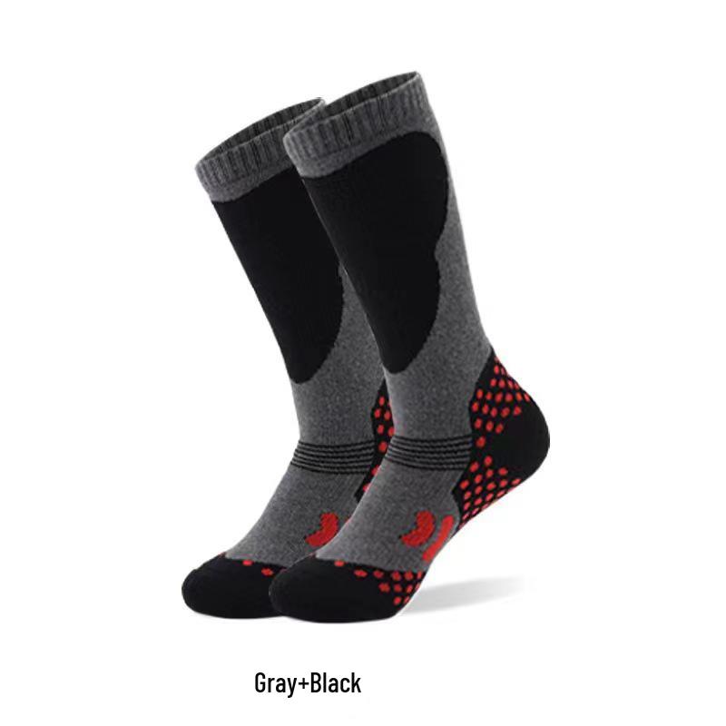 Unisex Quick-Dry Wool Ski Socks for Children and Adults - Warm, Long, and Ideal for Outdoor Sports