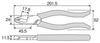 HOZAN VVF Pliers, Easily Cuts VVF 2.0 x 3 Cores, with Blade for Binding Wires, P-59-175