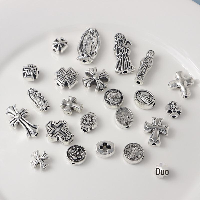 Συλλογή Κοσμημάτων με Χάντρες από Κράμα Cross Knight Our Lady: Χειροποίητα DIY βραχιόλια, κολιέ και σκουλαρίκια υλικά