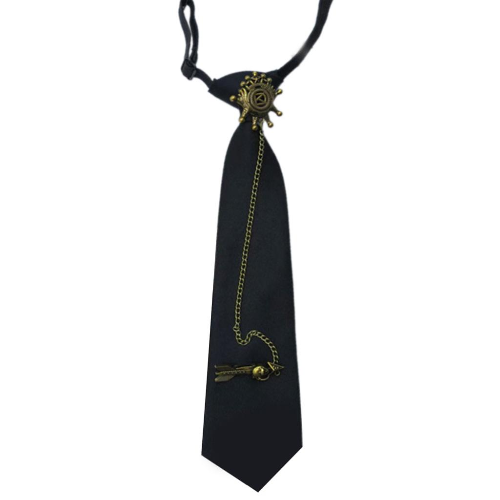 Japanese JK Necktie for Night Club Party Neck Tie Knotfree School Event Suit Tie Stage Performances Costume Tie Neckwear