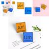 Unique Cartoon Elemental Alphabet Brooch Creative Geometric Style For Men And Women