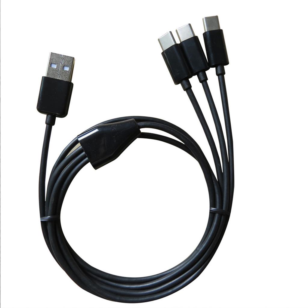 USB C Multi Charging Cable 3-in-1 Charging Cord with Type C Connectors Universal